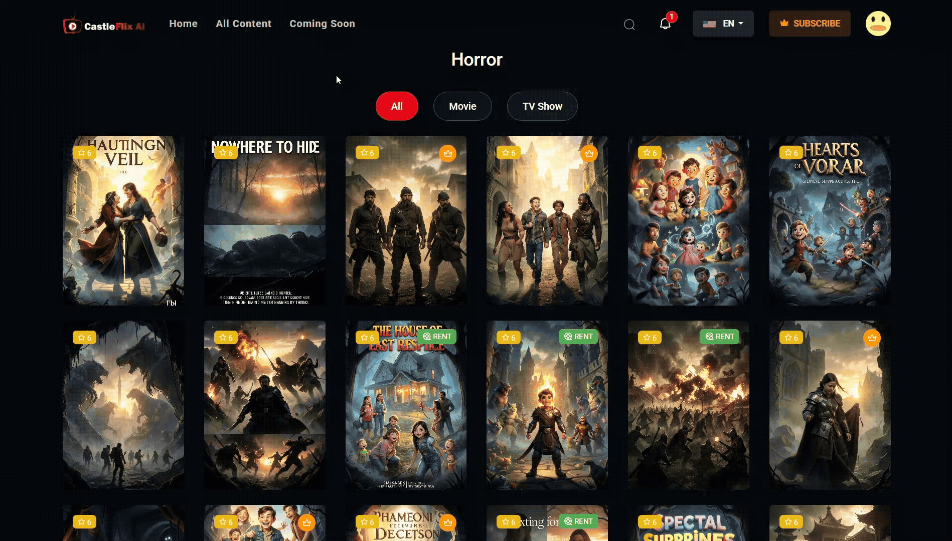 CastleFlix AI platform builder product image