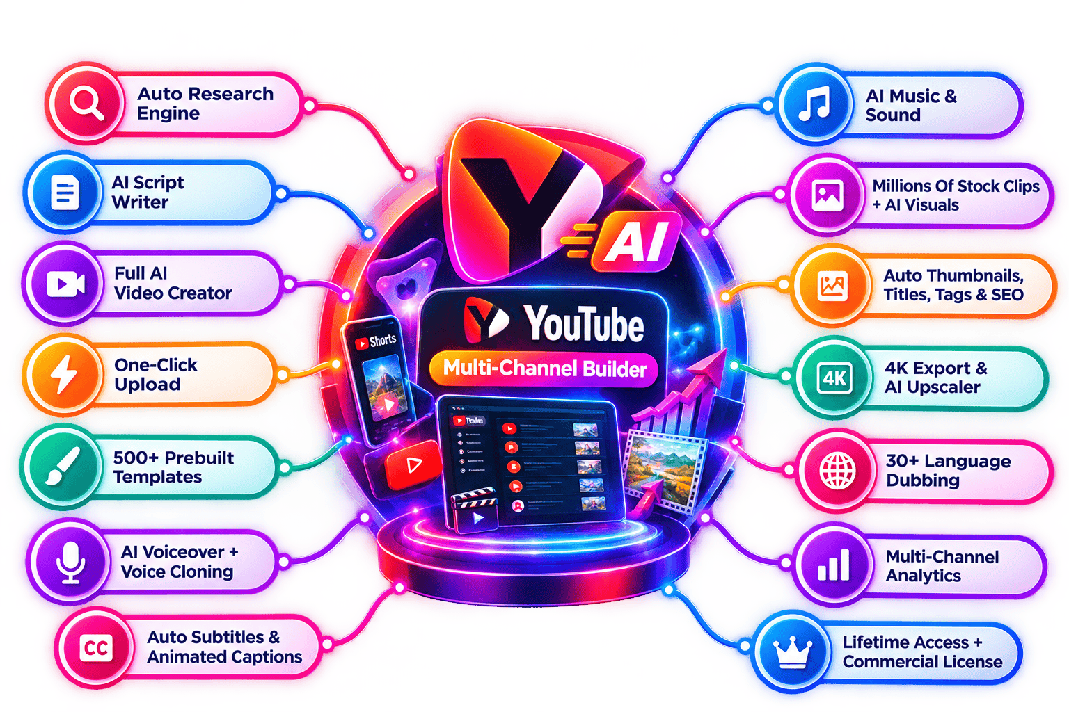 AI YouTube Multi Channel Builder overview